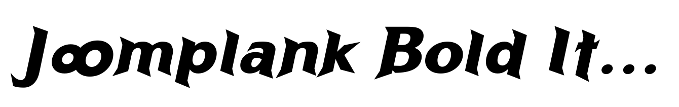 Joomplank Bold Italic